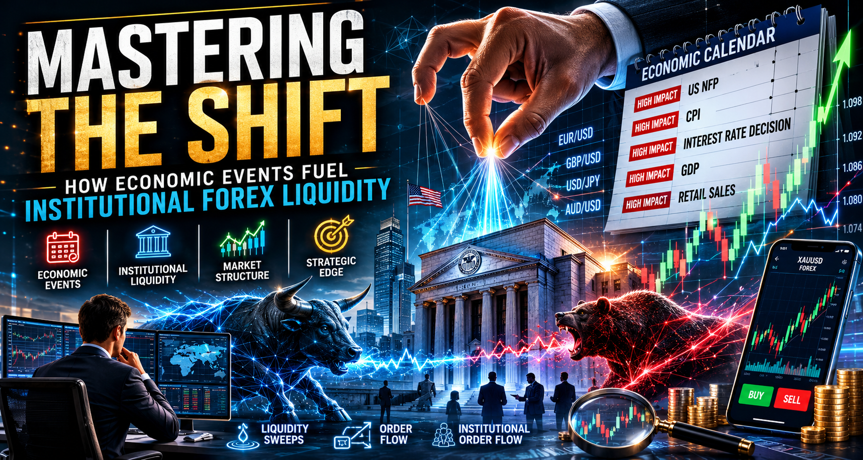 forex economic events infographic